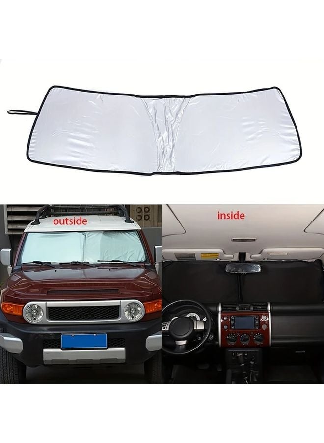 Silvery Sunshade For 2007 2021 Toyota FJ Cruiser Front Windshield Car Accessories - Image 2